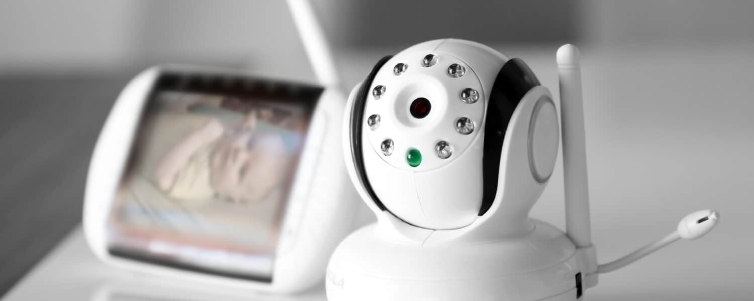 The closeup baby monitor for security of the baby, ideal for hearing impaired parents wearing the best online hearing aid.