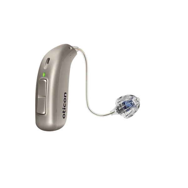 Oticon Zircon hearing aids with transparent background